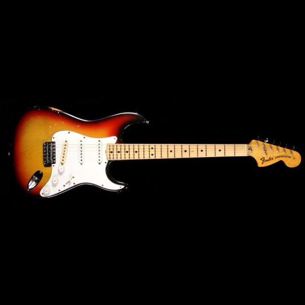 Used 1973 Fender Stratocaster Electric Guitar 3 Color Sunburst Online now