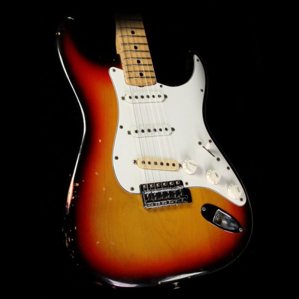 Used 1973 Fender Stratocaster Electric Guitar 3 Color Sunburst Online now