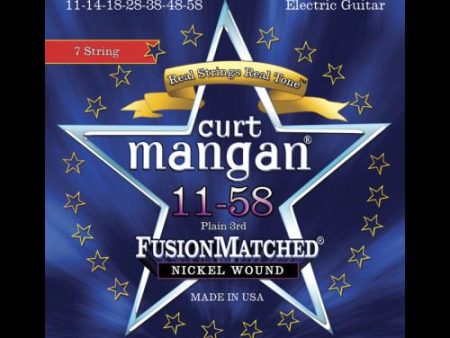 Curt Mangan Fusion Matched Nickel 7-String Electric Strings (11-58) Online