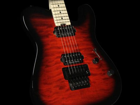 Used Charvel Pro Mod Series San Dimas Style 2 2H FR QM Electric Guitar Trans Red Burst on Sale