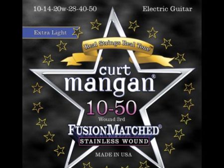 Curt Mangan Fusion Matched Stainless Wound Electric Strings (10-50) For Discount