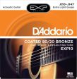 D Addario EXP Coated 80 20 Bronze Acoustic Strings (X-Light 10-47) For Discount