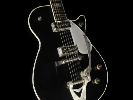 Used 2011 Gretsch G6128T-GH George Harrison Tribute Duo Jet Electric Guitar Aged Black Cheap