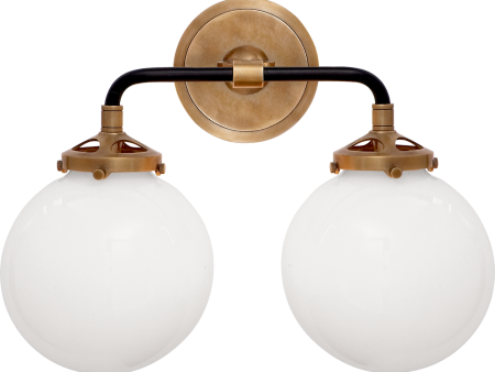 Bistro Double Light Curved Sconce on Sale