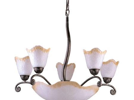 5-Light Chandelier with Bottom Bowl For Discount