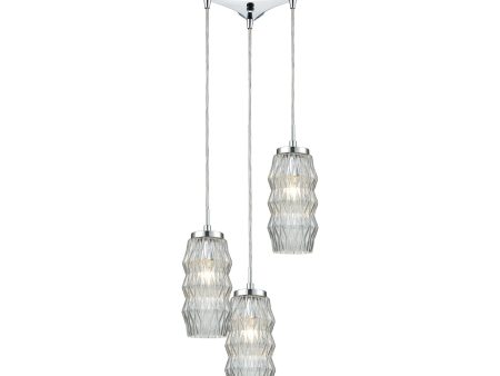 Zigzag 12  Wide 3-Light Mini Pendant on Sale